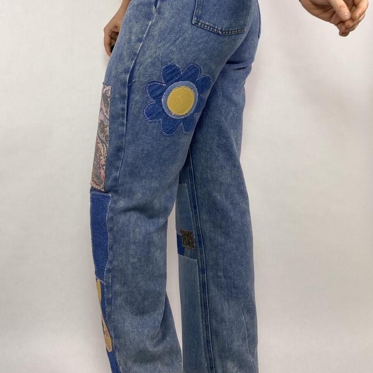 Women's Overalls - Blue/Multi - S – Patchwork den… - image 7