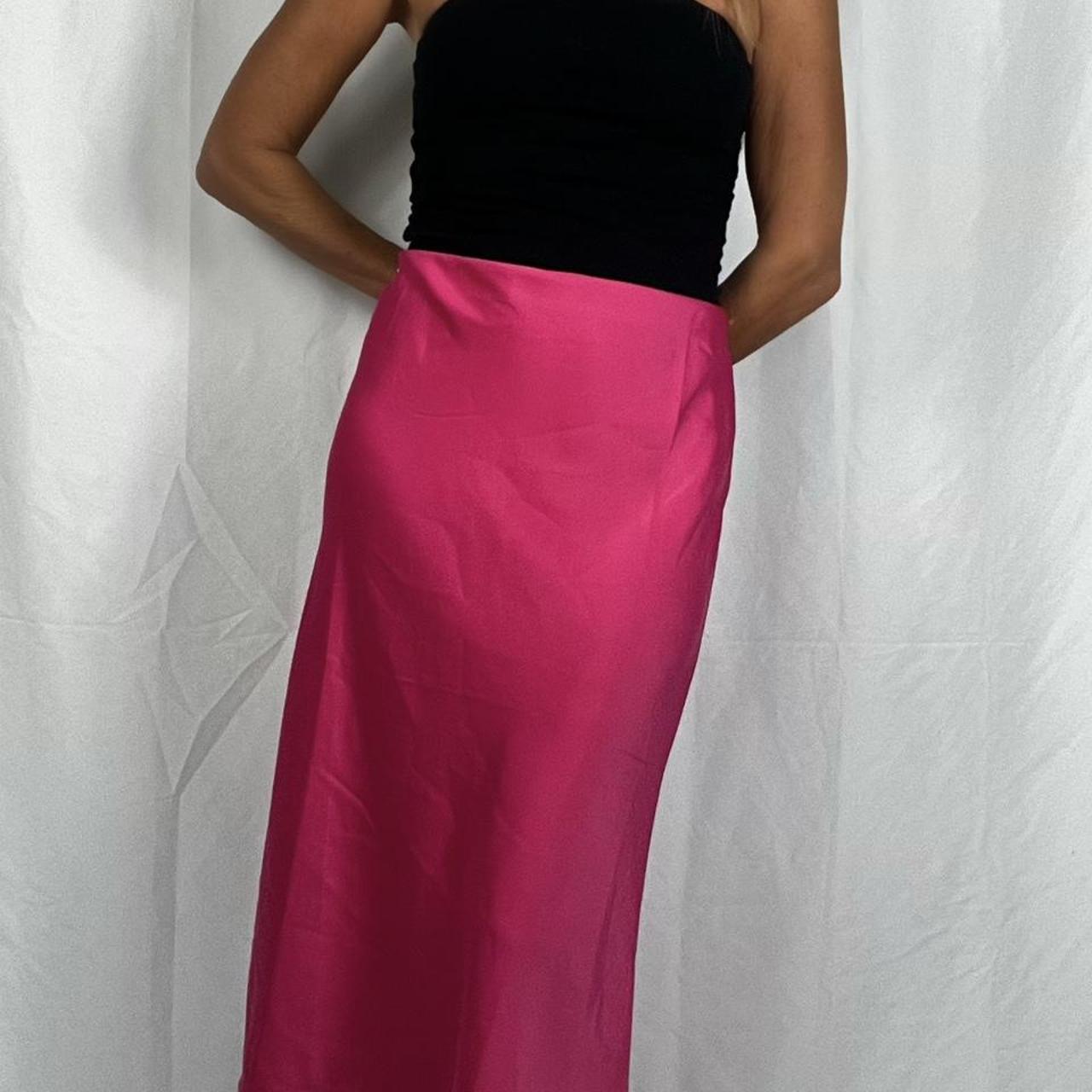 Pink MIDI Slip Skirt The prettiest pink midi Depop