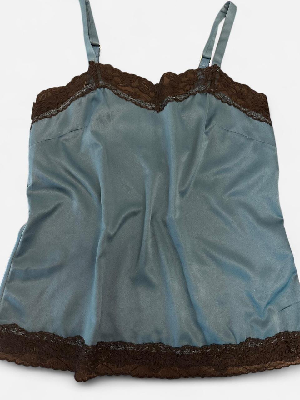 Xhilaration Women's Tank top - Blue/Black - S – Cute Blue and black lace cami top …