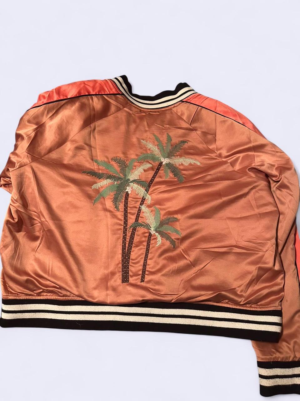 Mossimo Women's Bomber Jacket - Orange/Multi - XX… - image 3