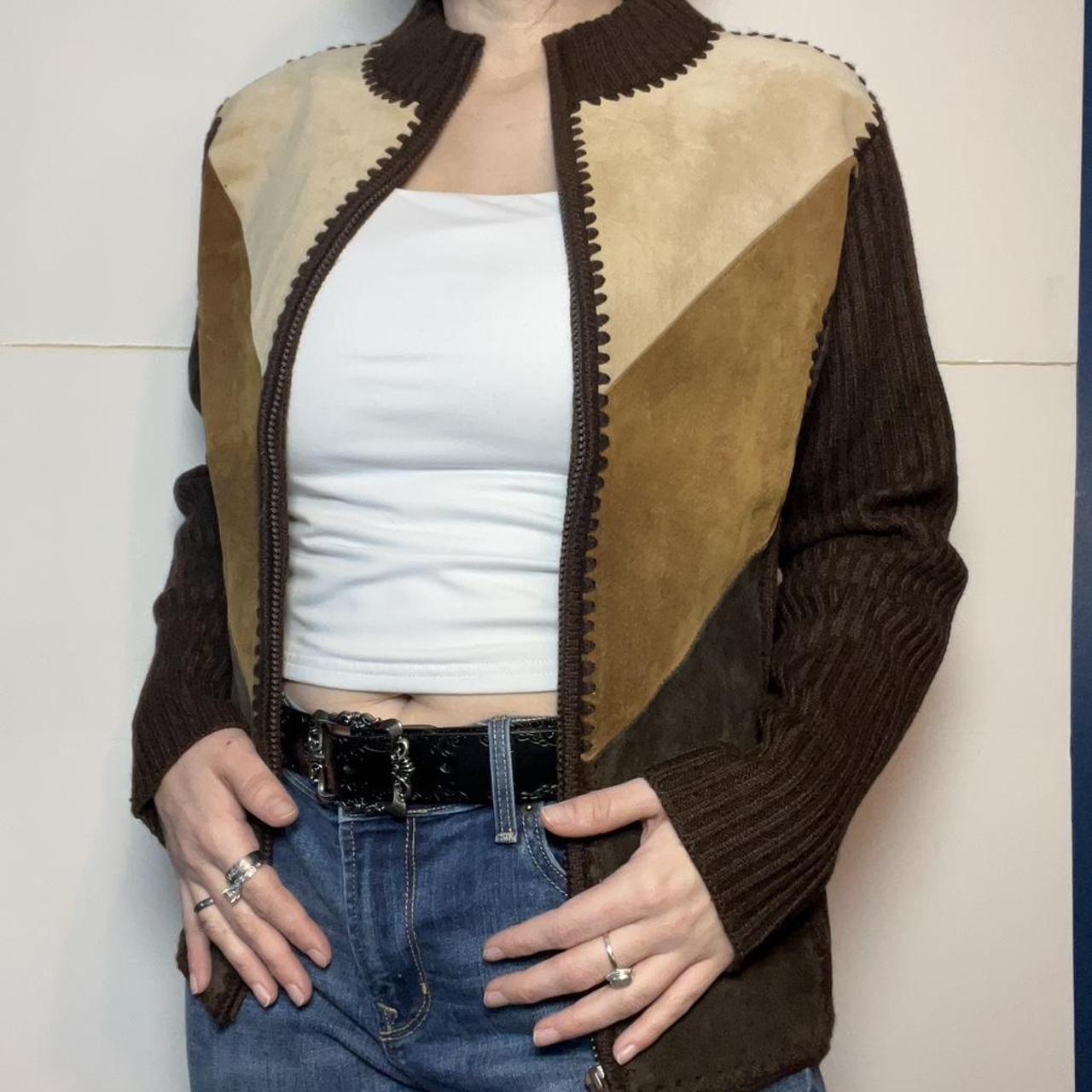 Women's Jacket - Brown/Multi - S – Patchwork Leat… - image 3