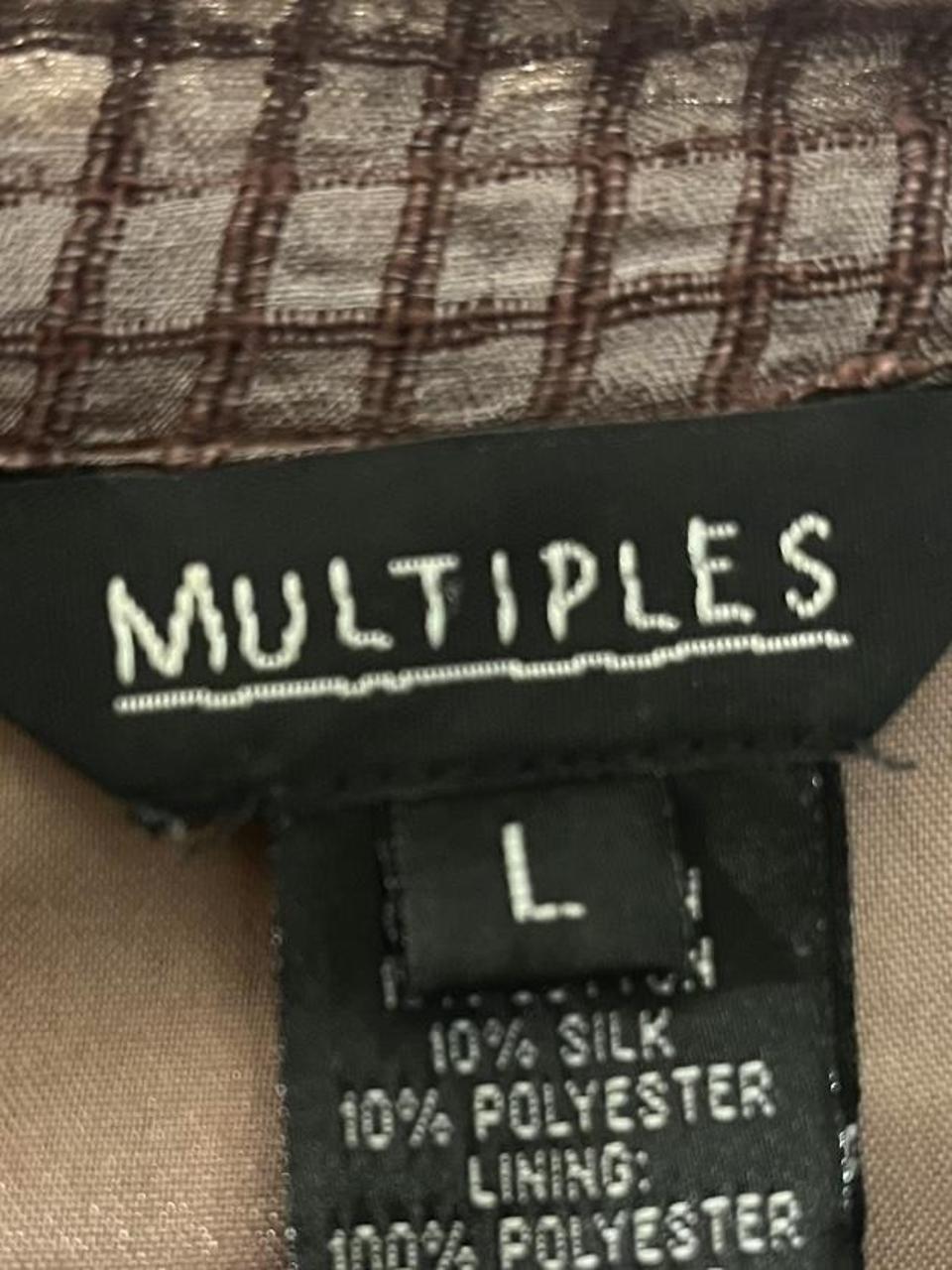 Multiples Women's Shacket Jacket - Brown/Multi - … - image 5