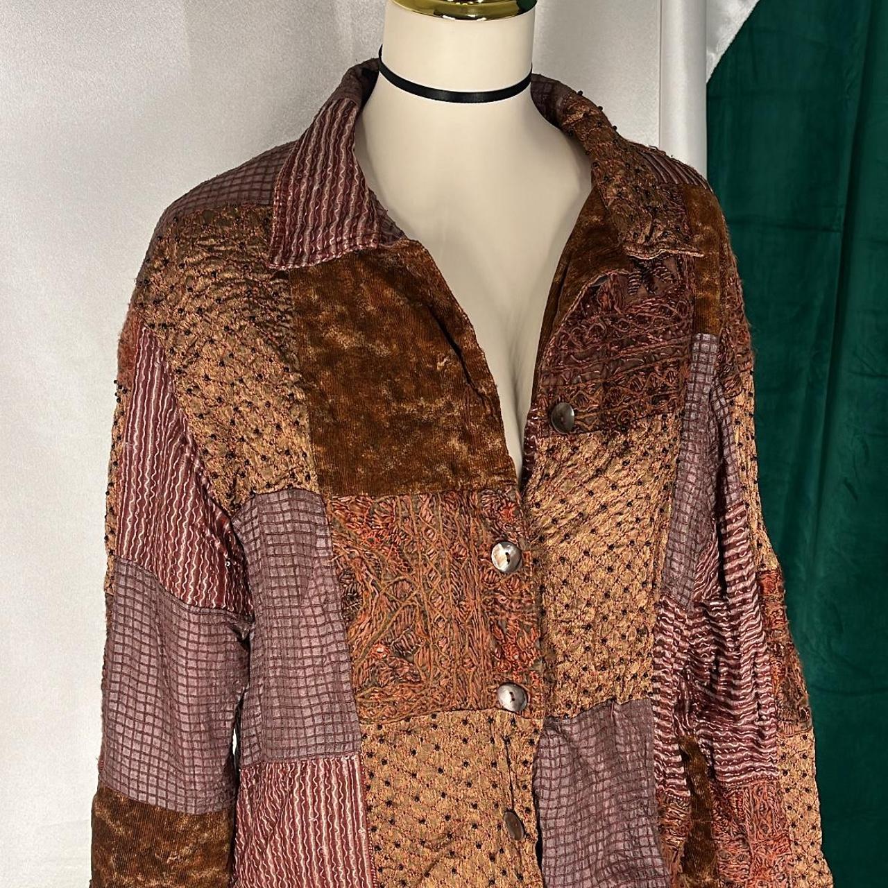 Multiples Women's Shacket Jacket - Brown/Multi - … - image 1