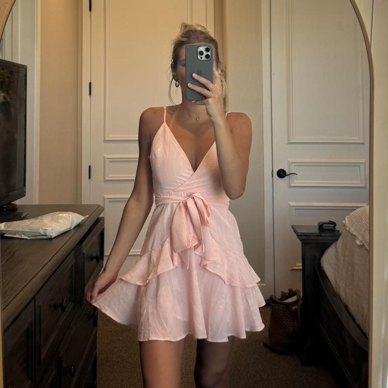 Hello Molly light pink semi-formal mini Depop