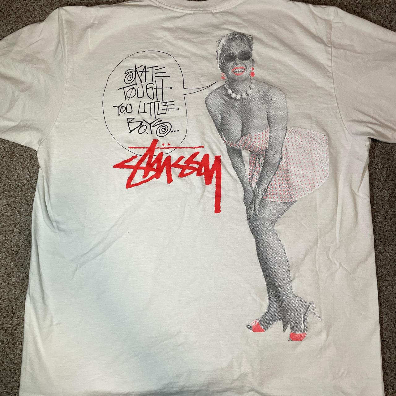 Vintage stussy-t-shirt - Depop Vintage stussy-t-shirt - Depop