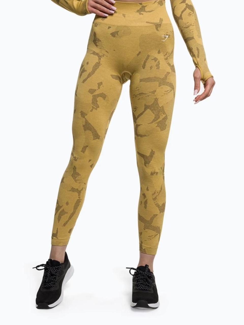 Gymshark Women's Leggings Yellow/Gold XXL – Gymshark Adapt