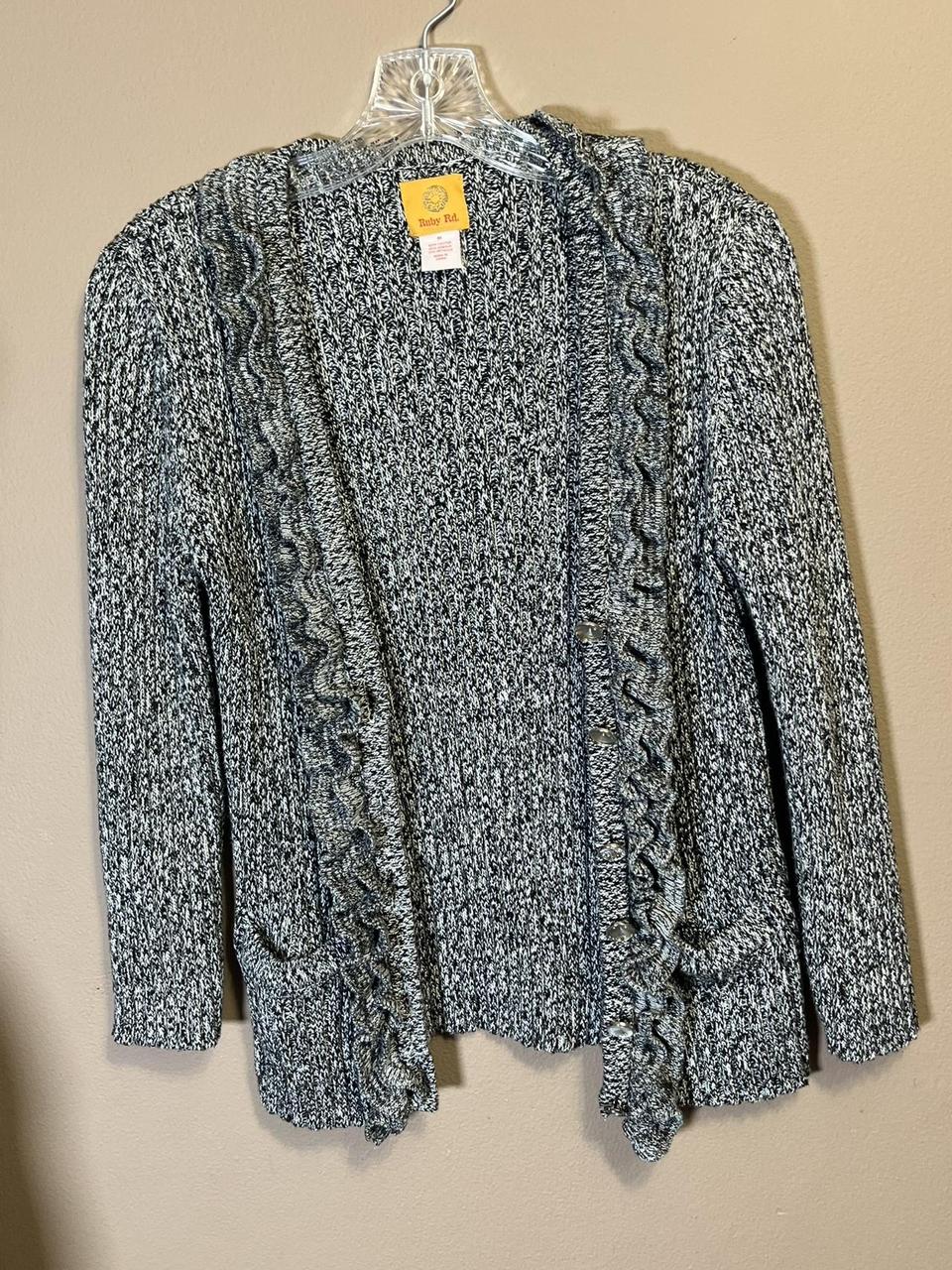 Ruby Rd. Women's Cardigan - Grey/Silver - M – Rub… - image 3