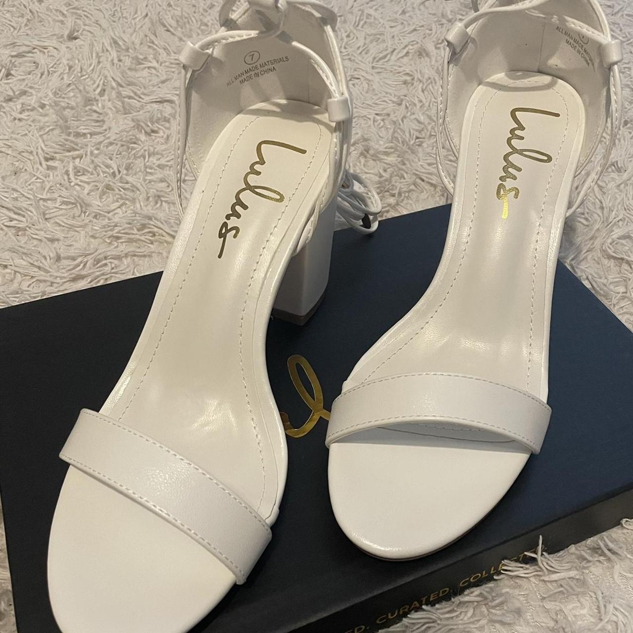 comfortable white heels