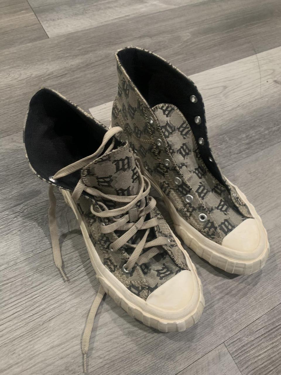 Misbhv Women's Sneakers - Cream - US 8.5 – Mishbv all over print cream high top …