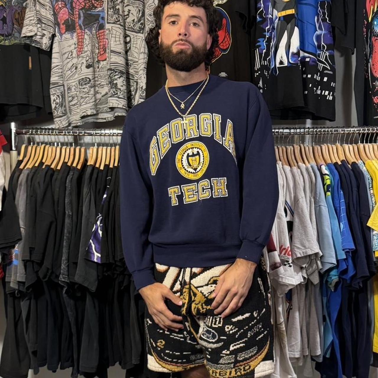 Vintage 80's Russell Athletic Georgia Tech Crewneck | Depop