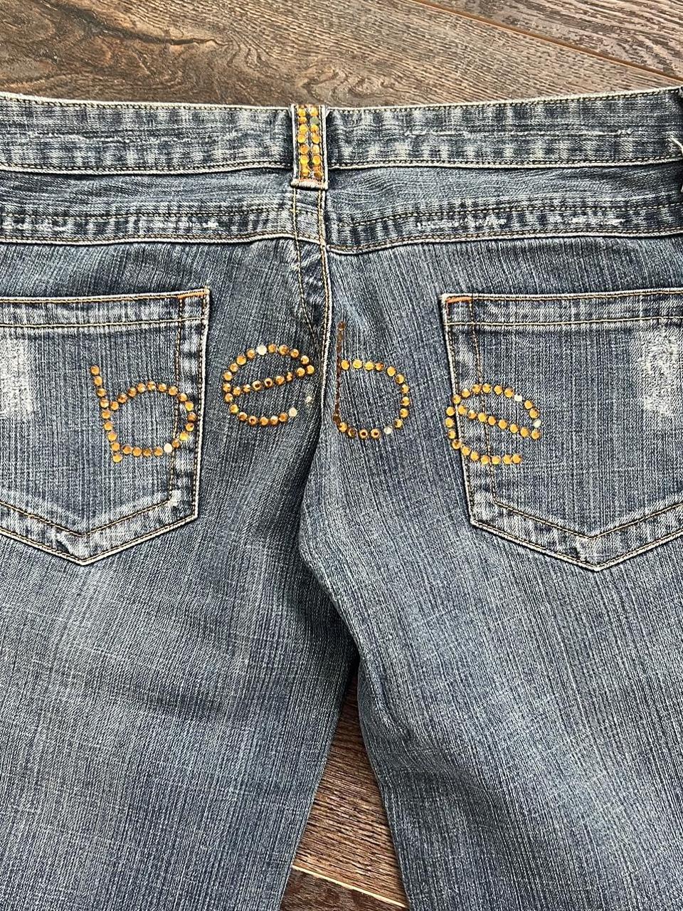 Vintage Bebe Low Rise Bootcut Jeans Bedazzled Depop