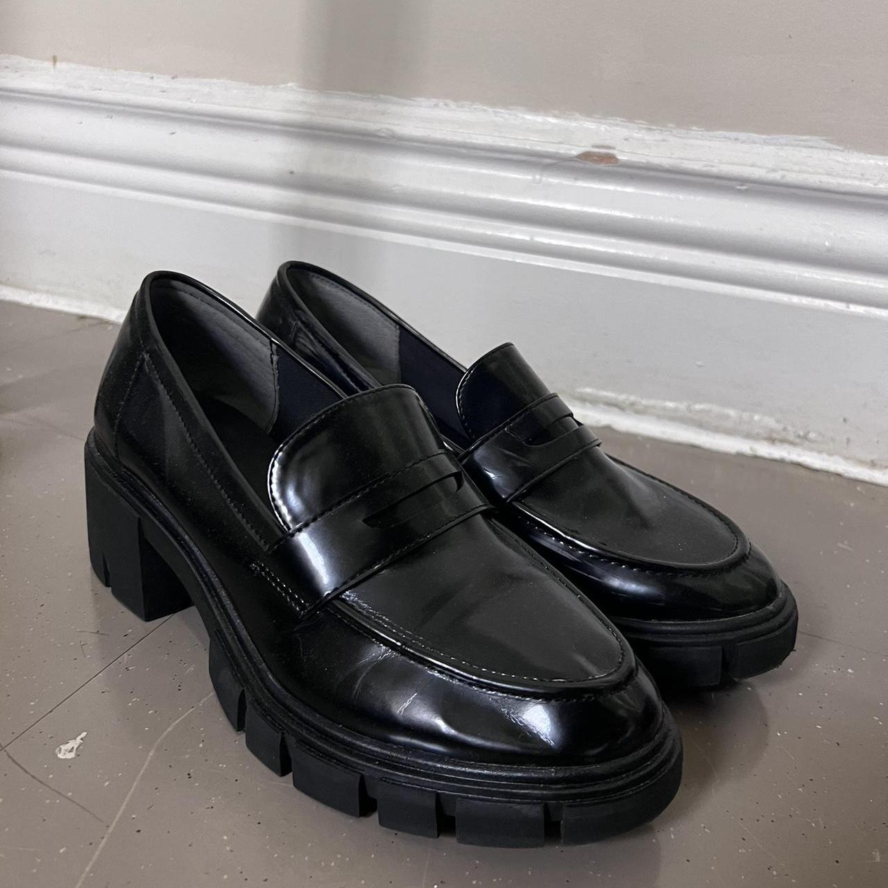୨୧ black patent platform loafers ୨୧ these loafers... Depop