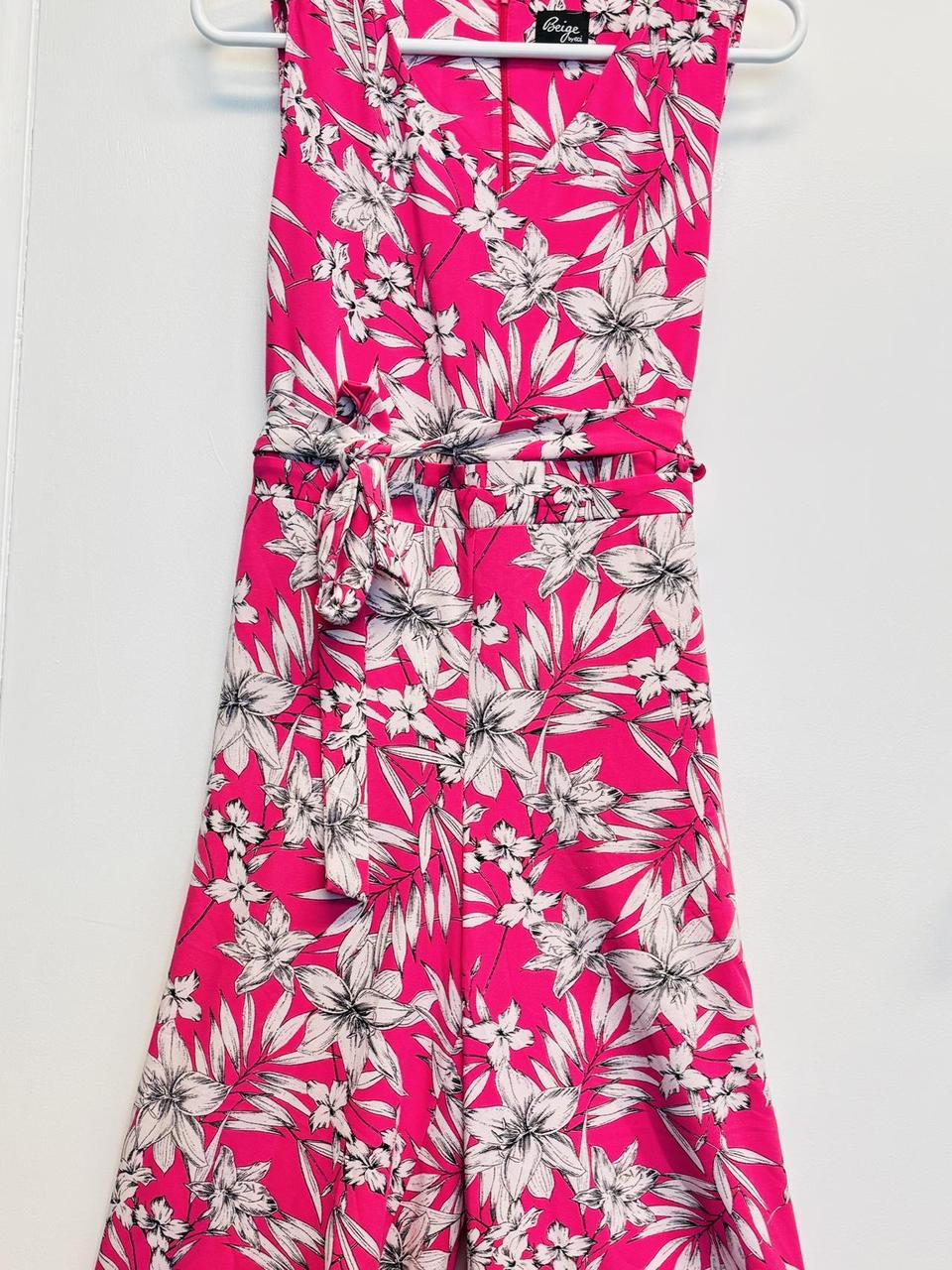 Source Unknown Women's Palazzo Jumpsuit - Pink/Wh… - image 6