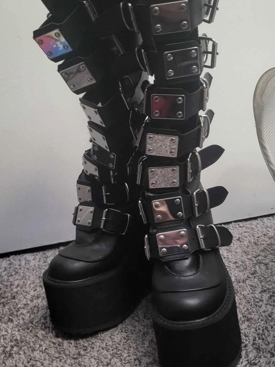 Demonia Women's Knee high Boots - Black - US 6 – … - image 2