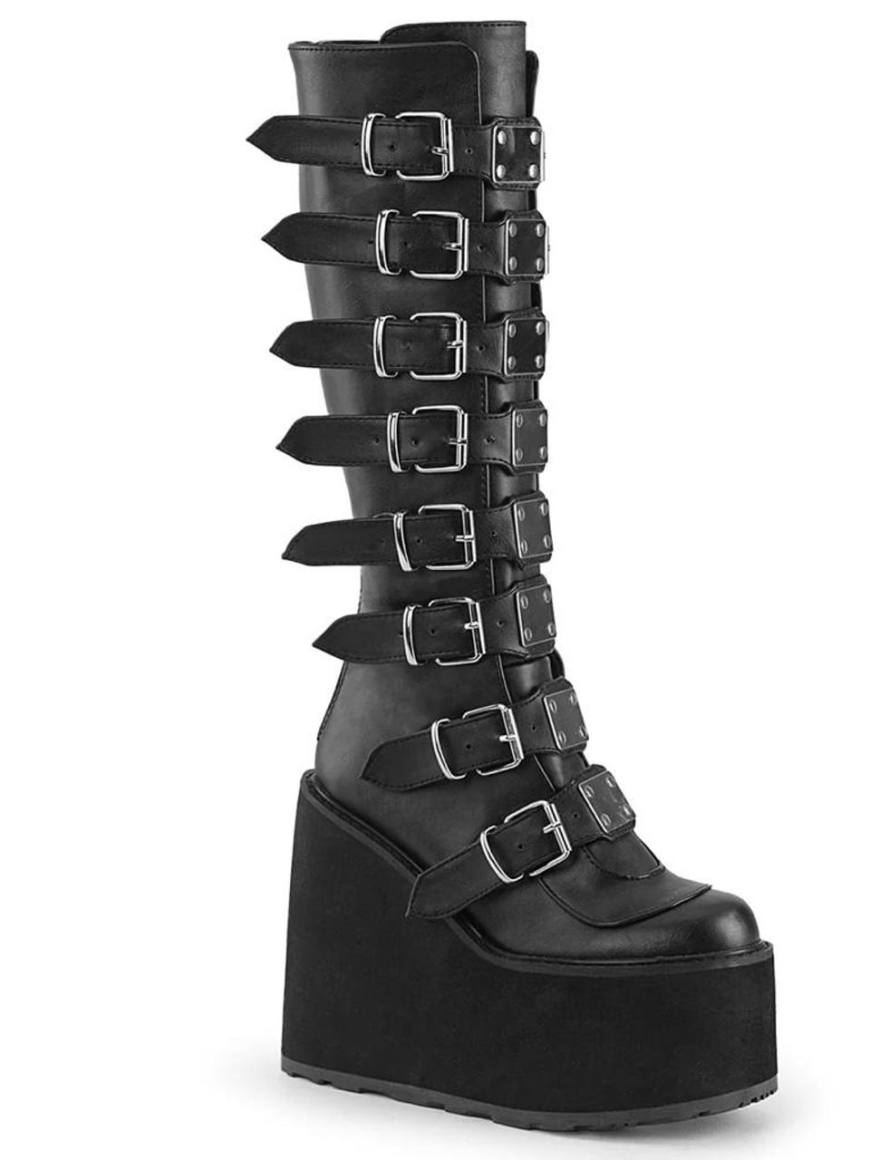 Demonia Women's Knee high Boots - Black - US 6 – … - image 3