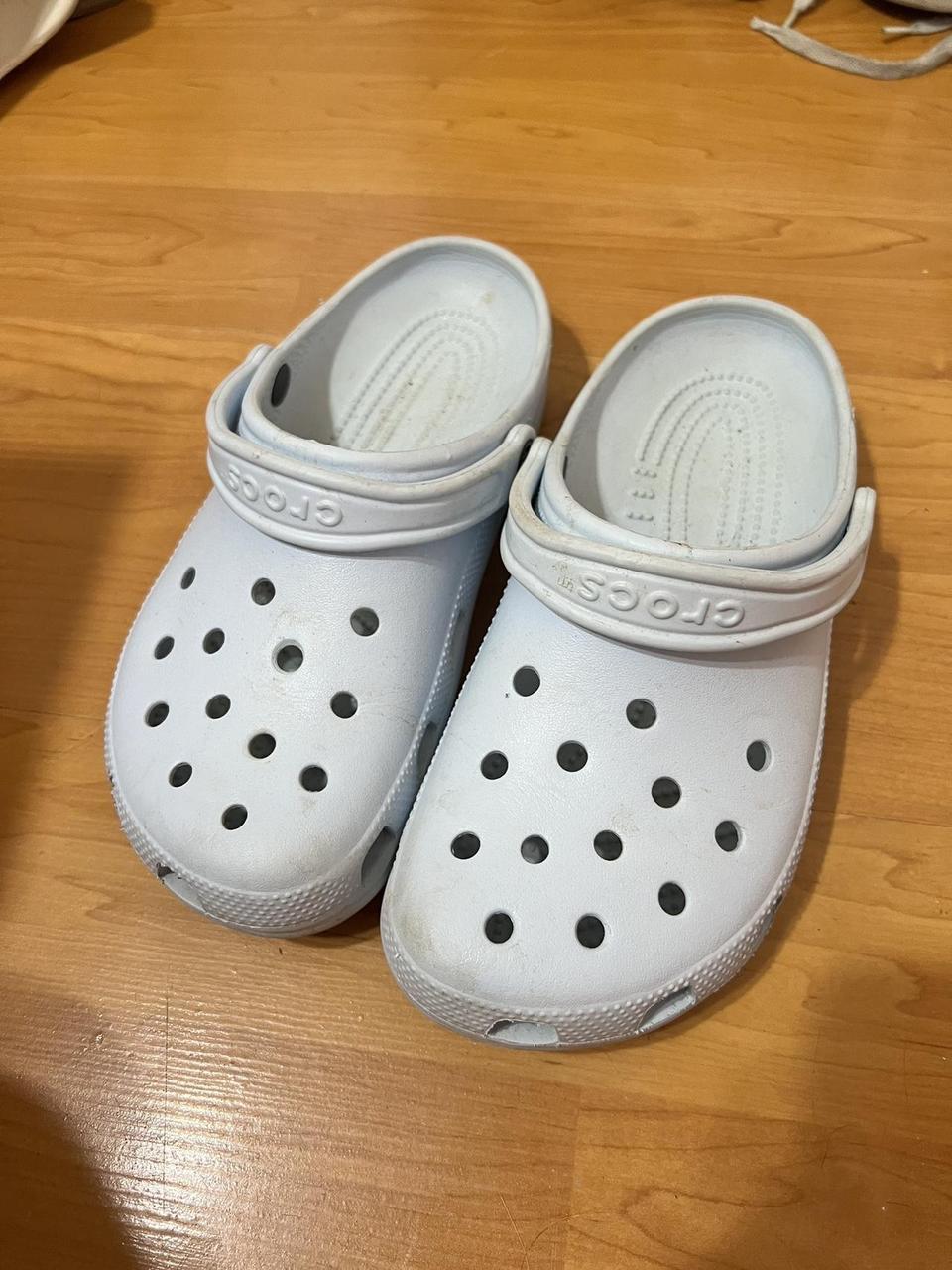 mens light blue crocs
