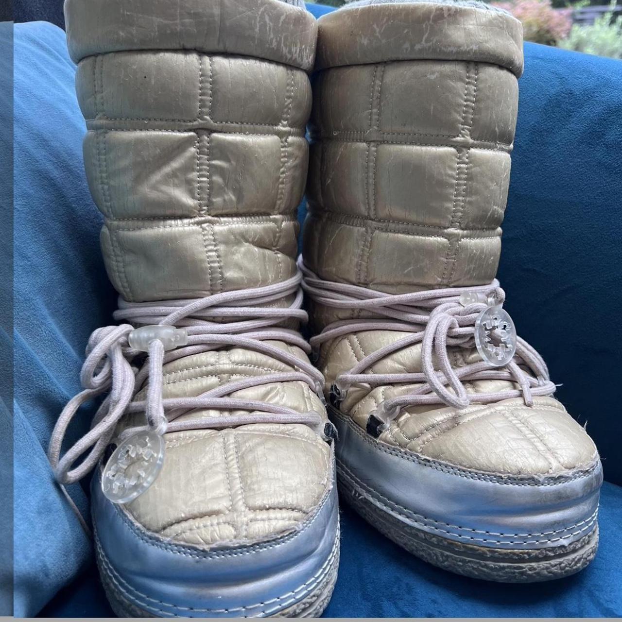 Very rare gold and silver snow boots Wear to them Depop