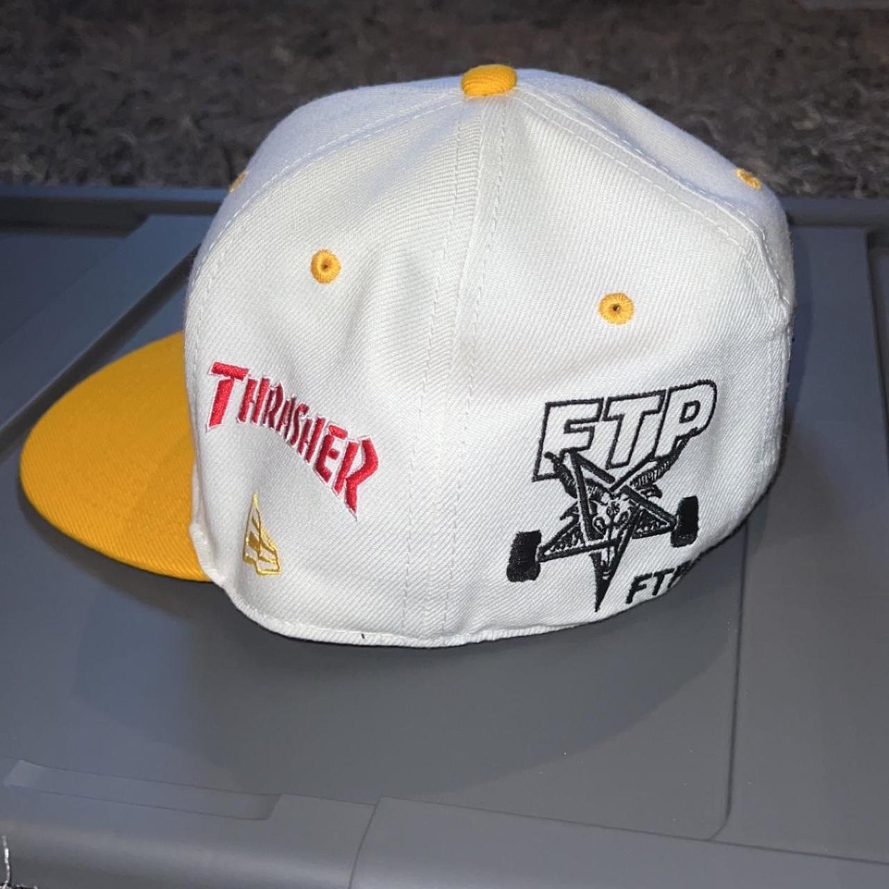 FTP + THRASHER FLAME F LOGO NEW ERA factory FITTED HAT 7 1/4 BRANDNEW IN BOX