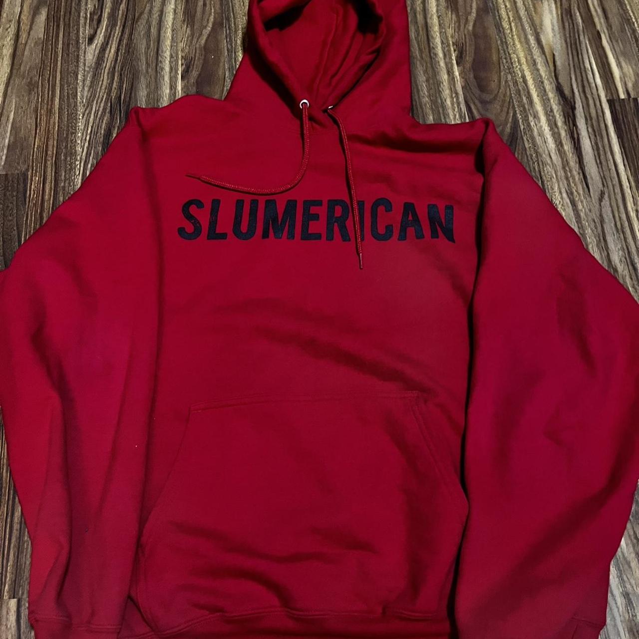 Like new red Slumerican hoodie. #slumerican... - Depop