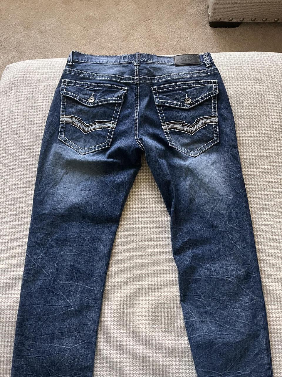 True Luck Jeans - Vintage dark wash jeans. -... - Depop