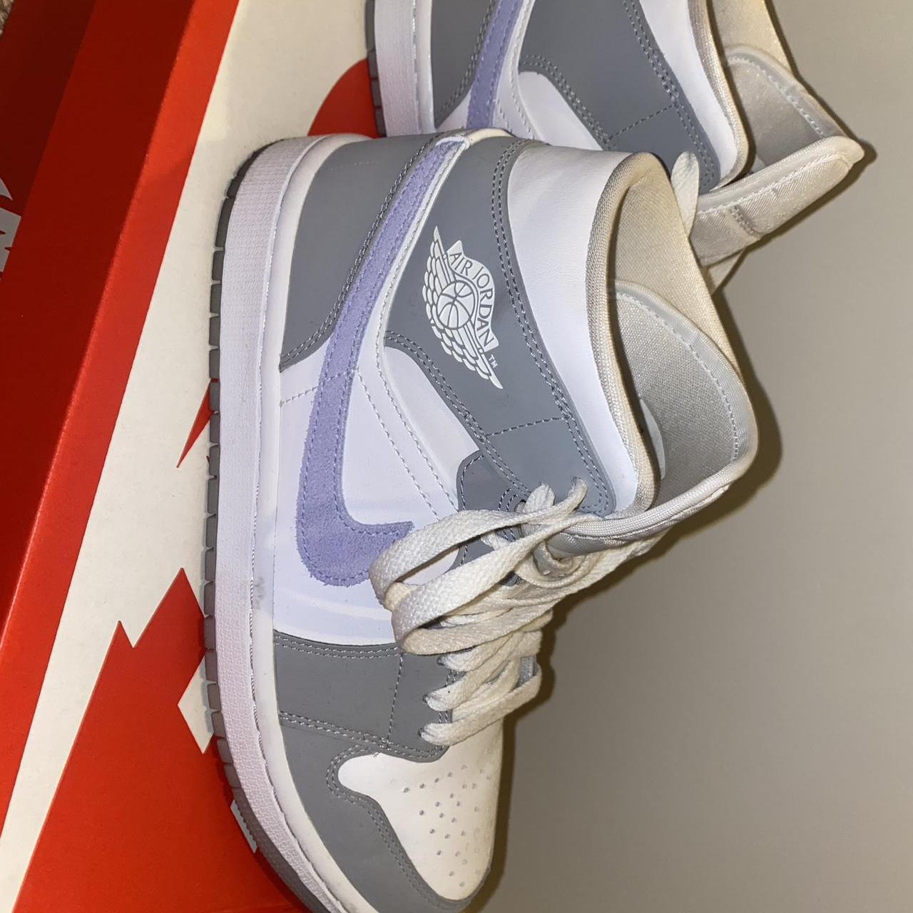 nike jordan 1 mid wolf grey blue women's