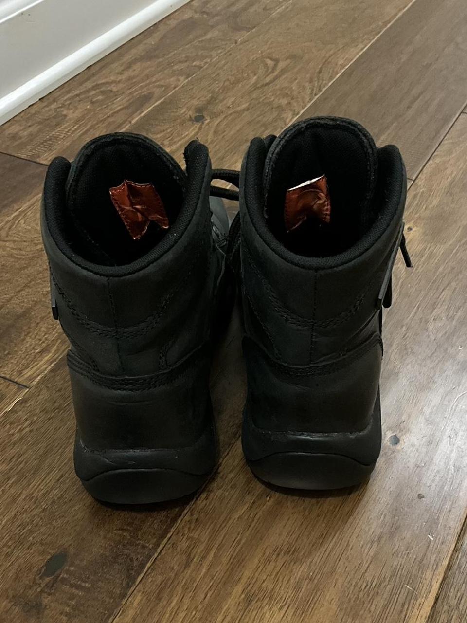 Black Harley Davidson Boots. These boots are a size... - Depop