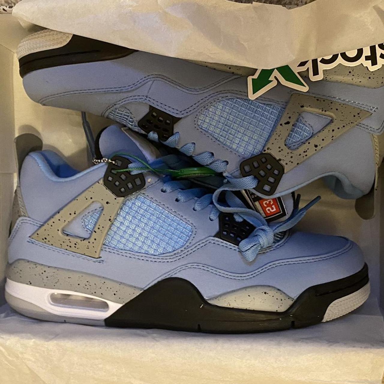 Jordan 4 UNC (University Blue) New with Box - Depop