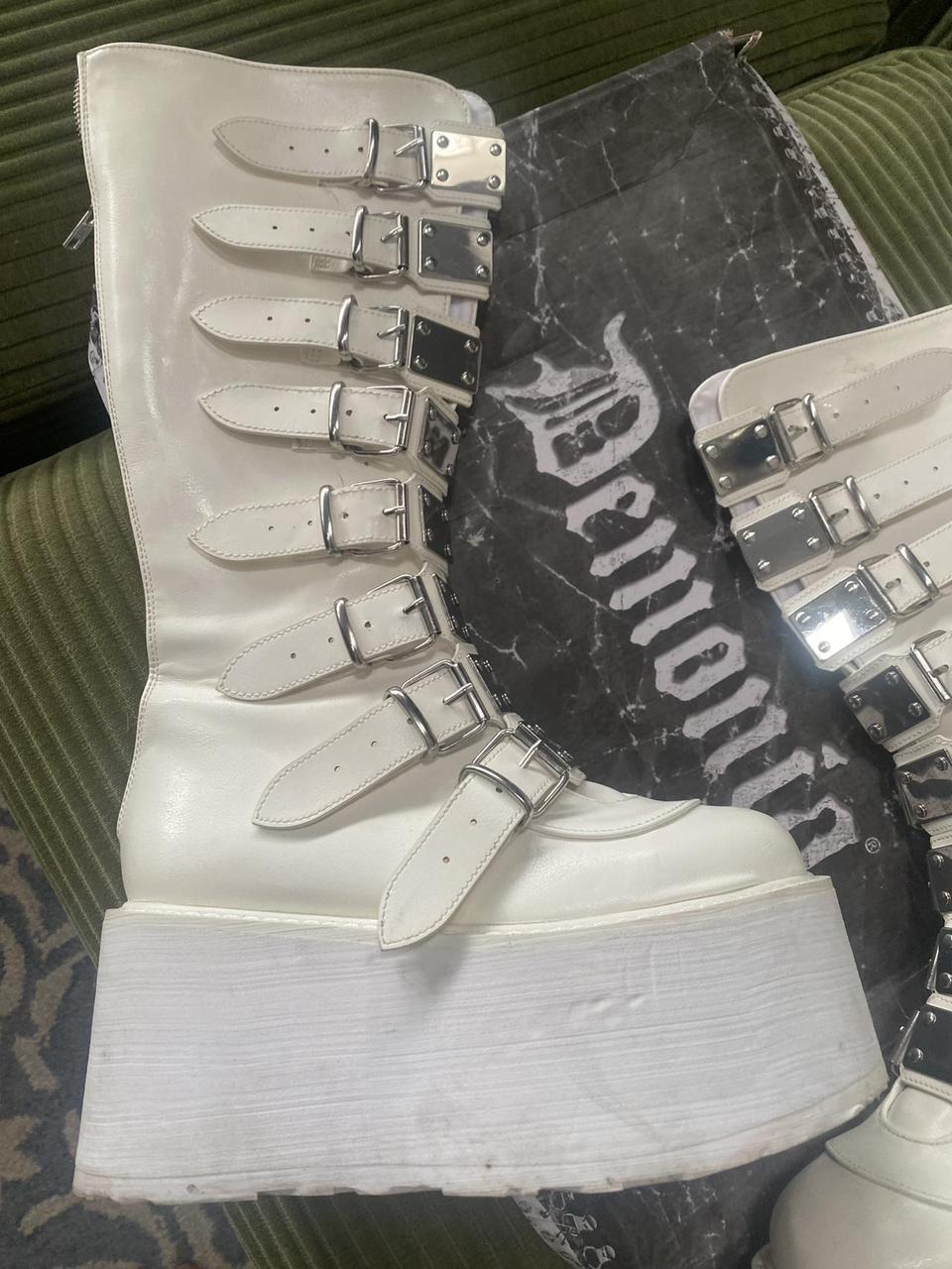 Demonia Women's Platform Boots - White - US 8 – D… - image 3