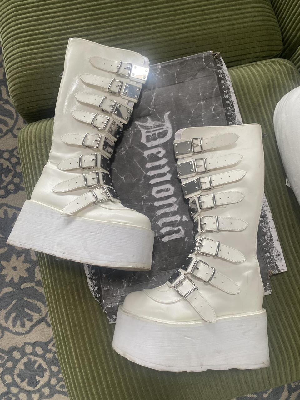 Demonia Women's Platform Boots - White - US 8 – D… - image 2