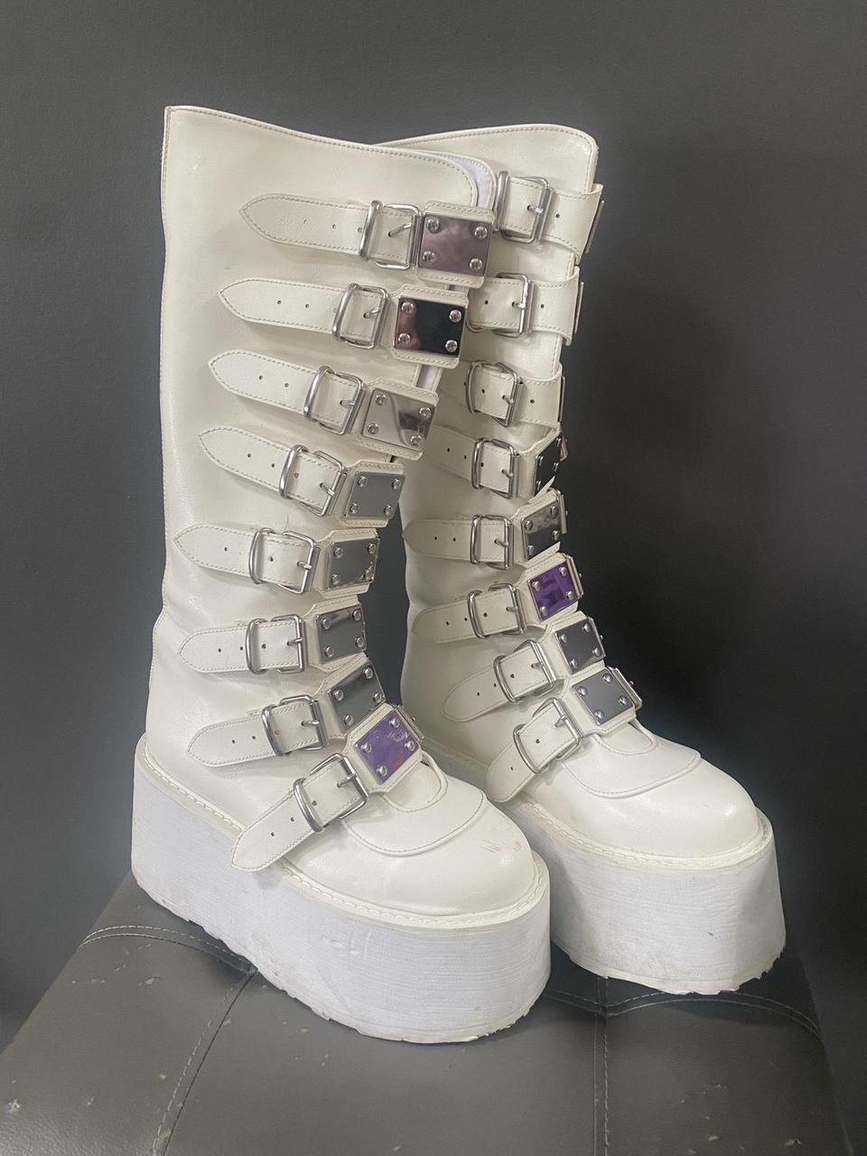 Demonia Women's Platform Boots - White - US 8 – D… - image 1