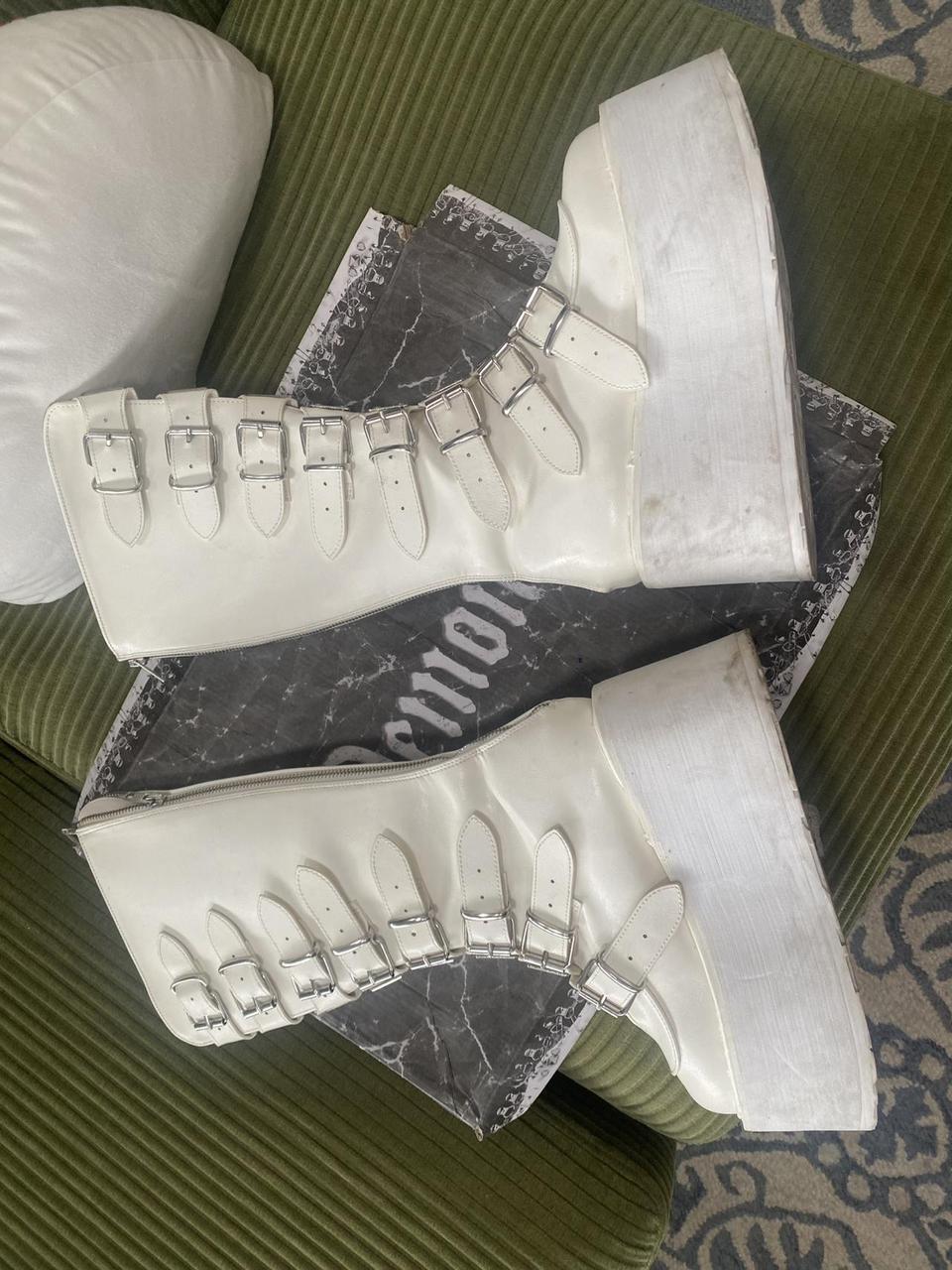 Demonia Women's Platform Boots - White - US 8 – D… - image 6