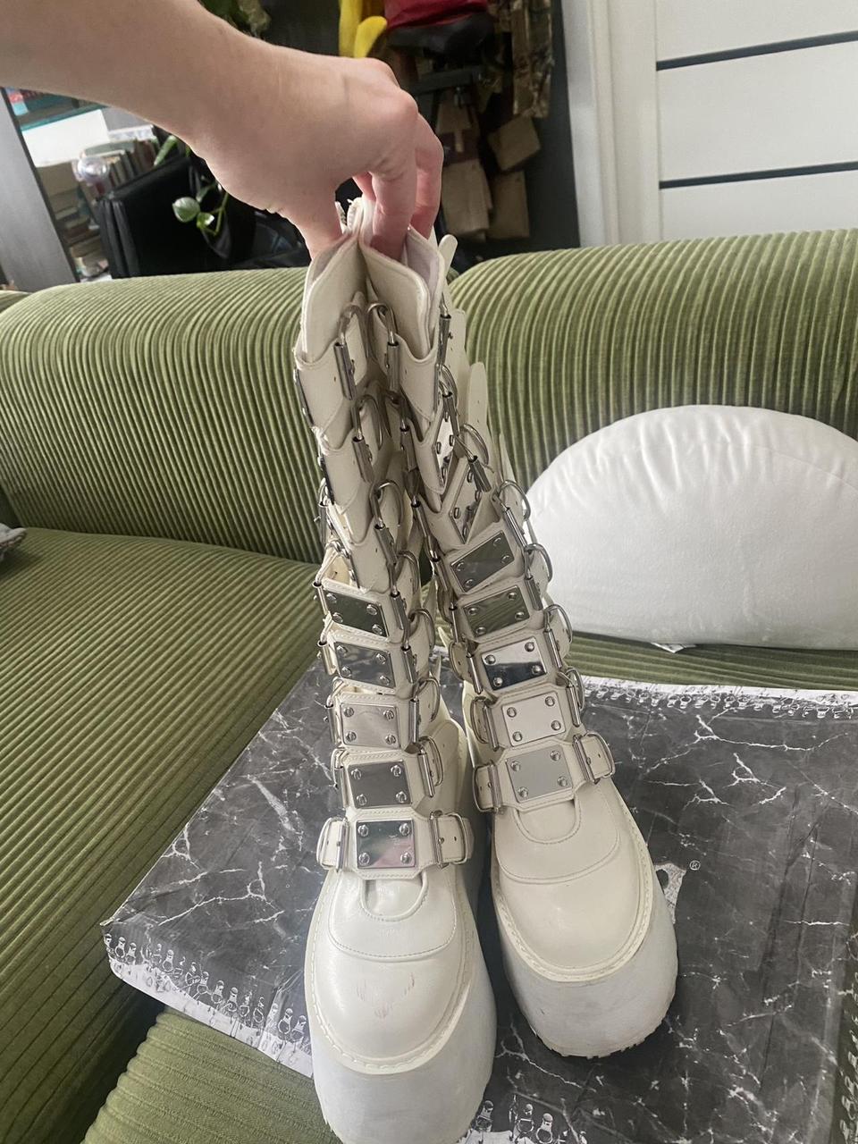 Demonia Women's Platform Boots - White - US 8 – D… - image 8