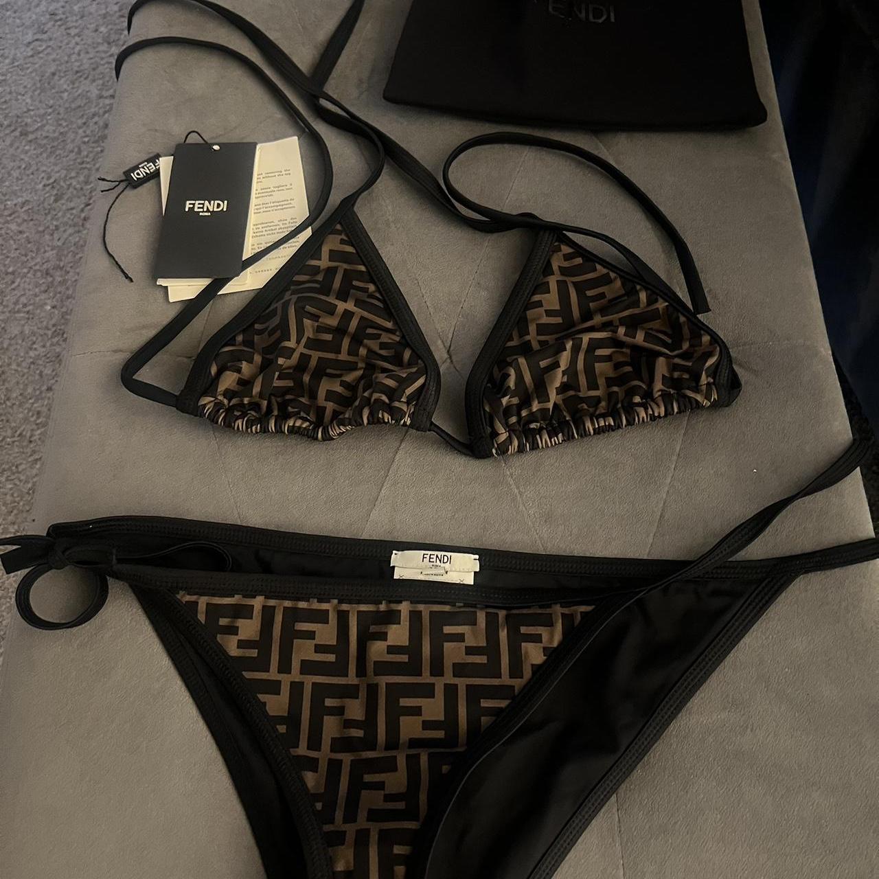 FENDI 水着 Bikini with triangle top and briefs with side | Depop