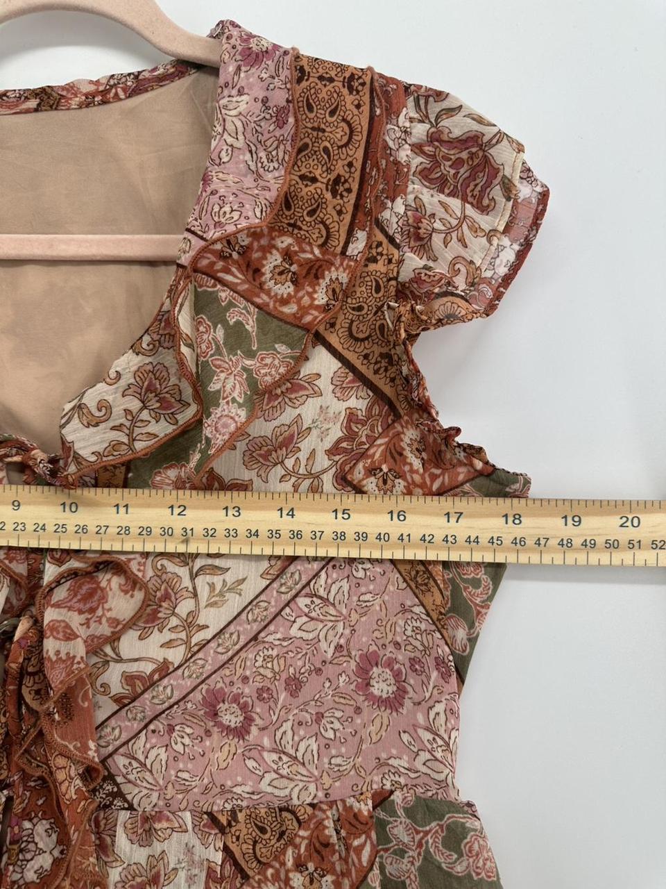 Women's Blouse - Multi/Orange - M – Boho patchwor… - image 2