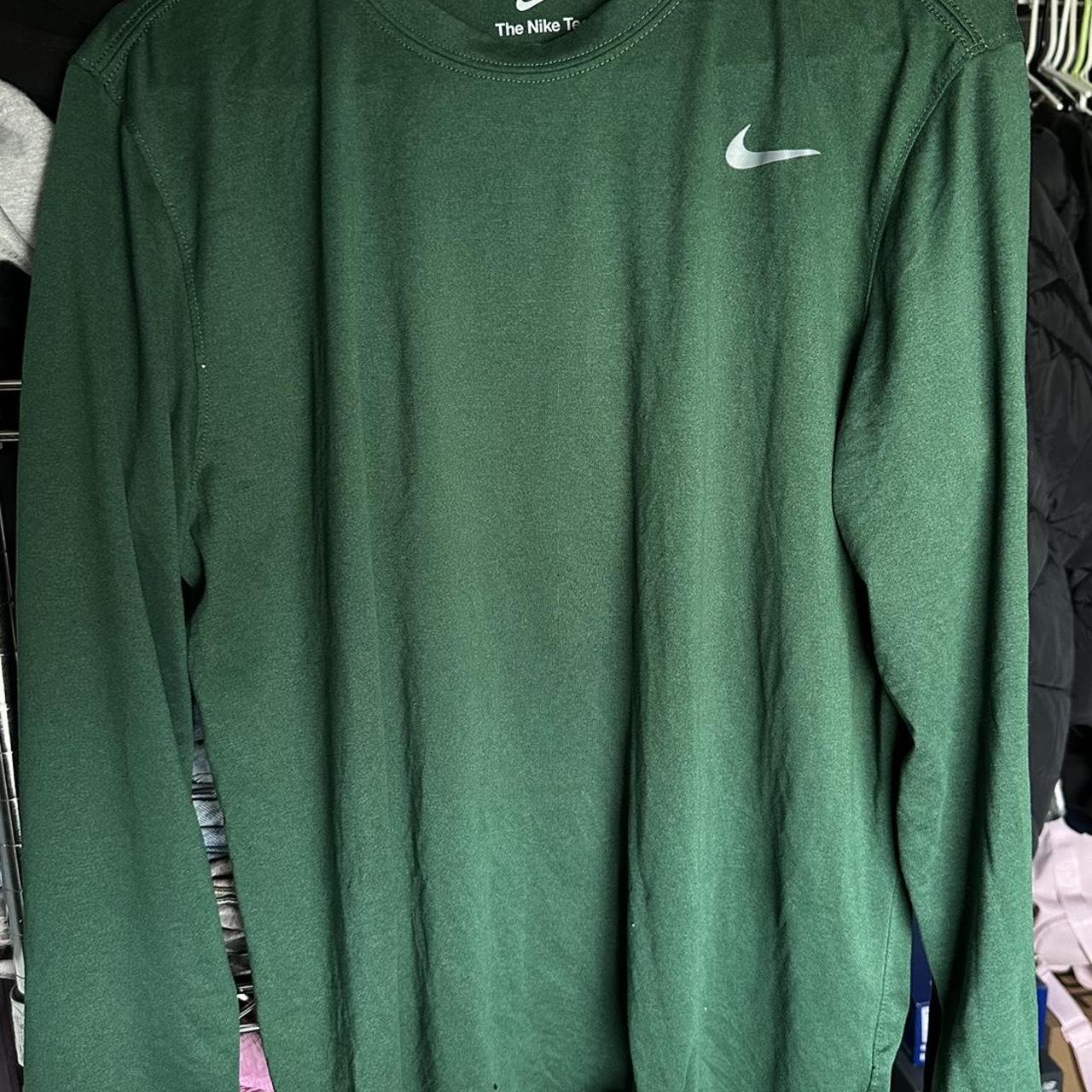 green nike compression shirt