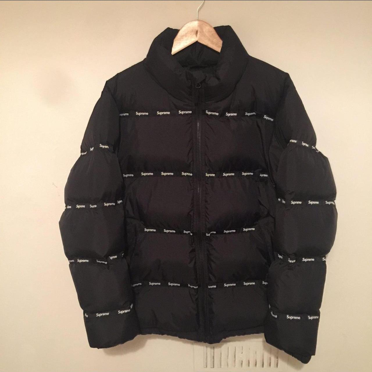 Supreme tape cheap puffy jacket