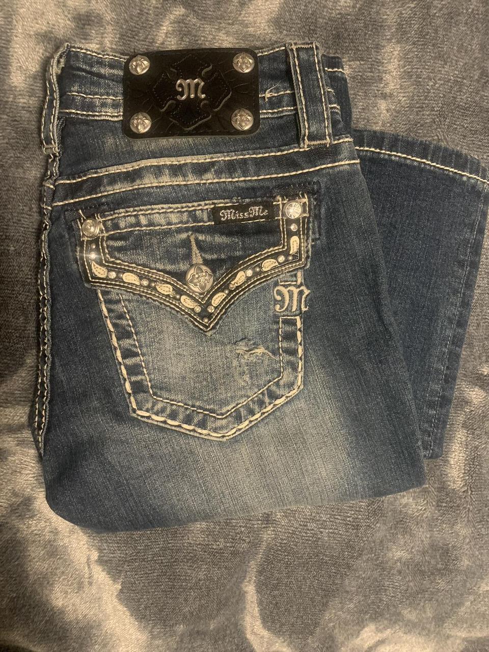 Miss me skinny jeans super cute size 25... - Depop