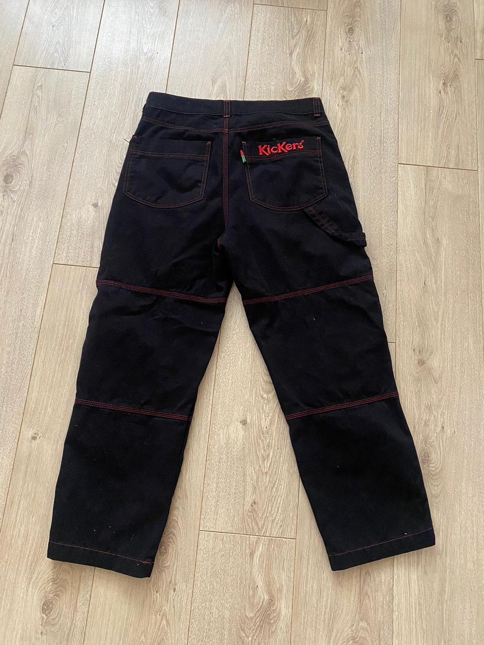 Kickers red stitch trousers Size medium Used but... - Depop