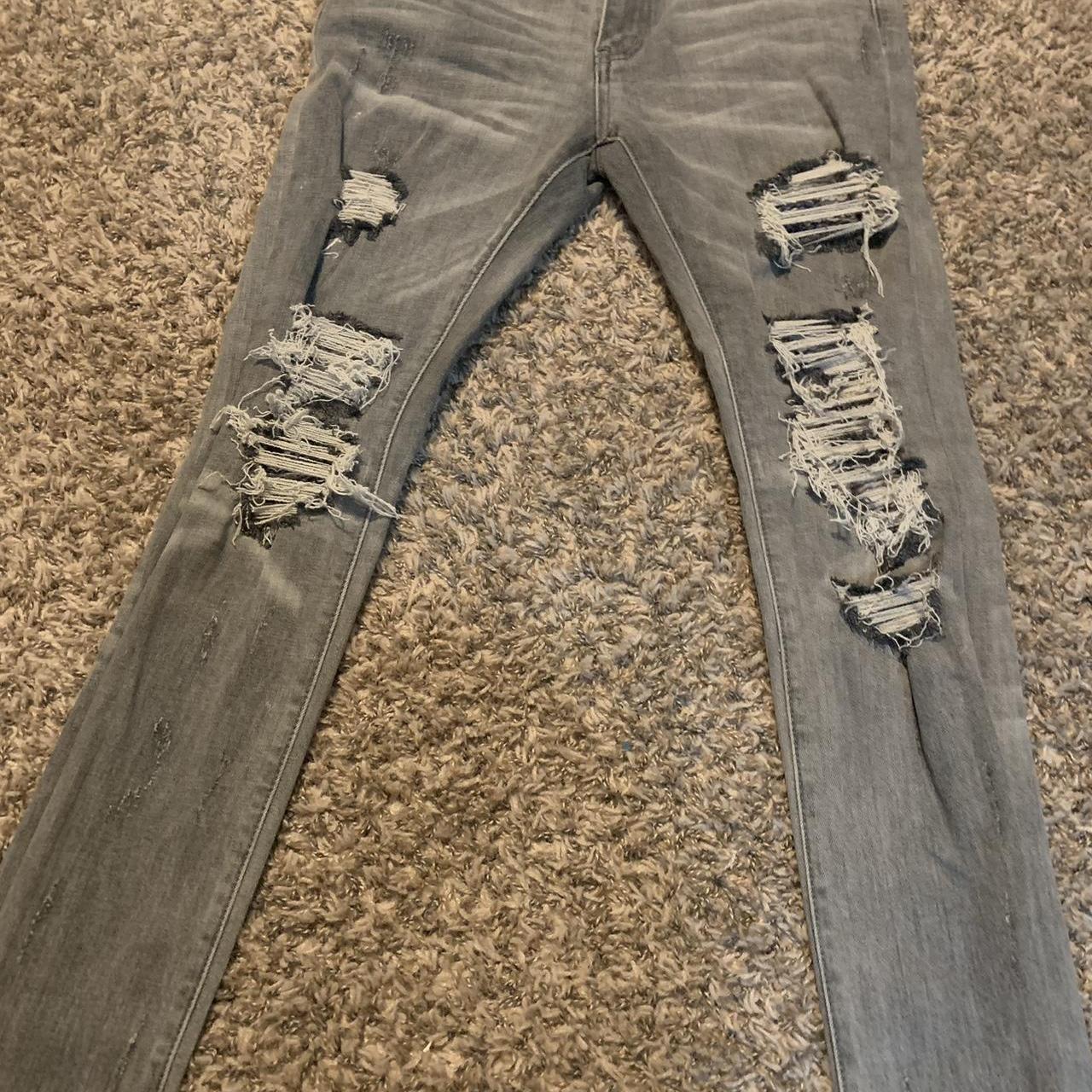 パンツ mnml X284 STRETCH MOTO SKINNY DENIM X284 Moto Skinny Denim - Black/Purple | Parallel