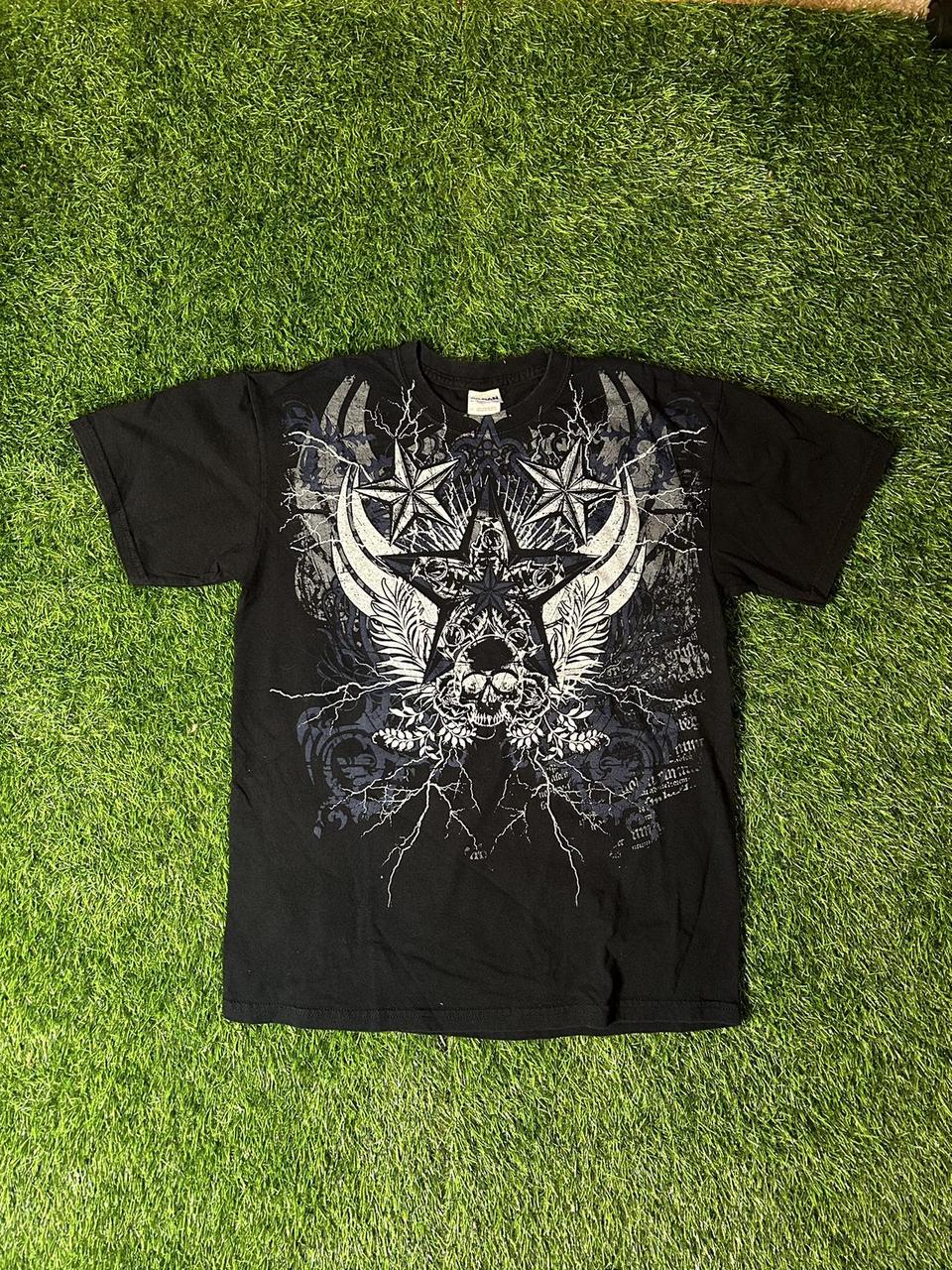 Vintage Y2K Skull Style T Shirt Mens Medium Nice... - Depop