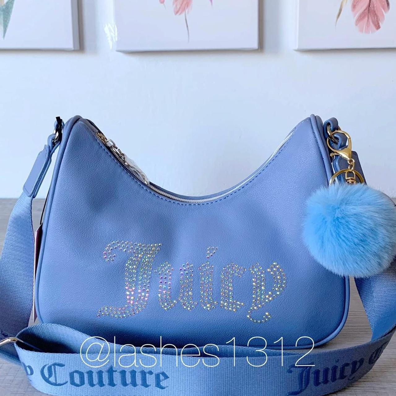 Vintage Super Rare Juicy Couture Purse Bag Blue Cherry Print Handbag | eBay