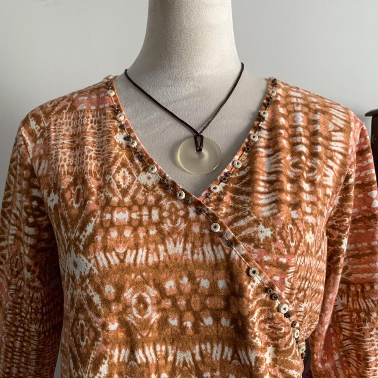 Ruby Rd. Women's Blouse - Orange/Multi - L – ruby… - image 2