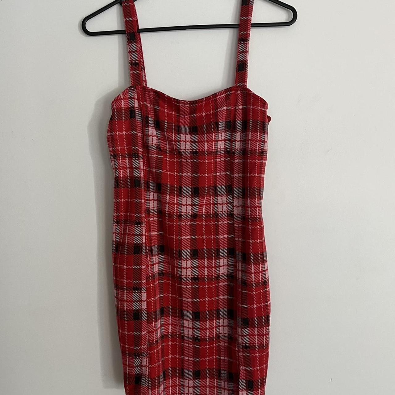 Plaid Cami Bodycon Mini Dress Brand: Zaful Depop