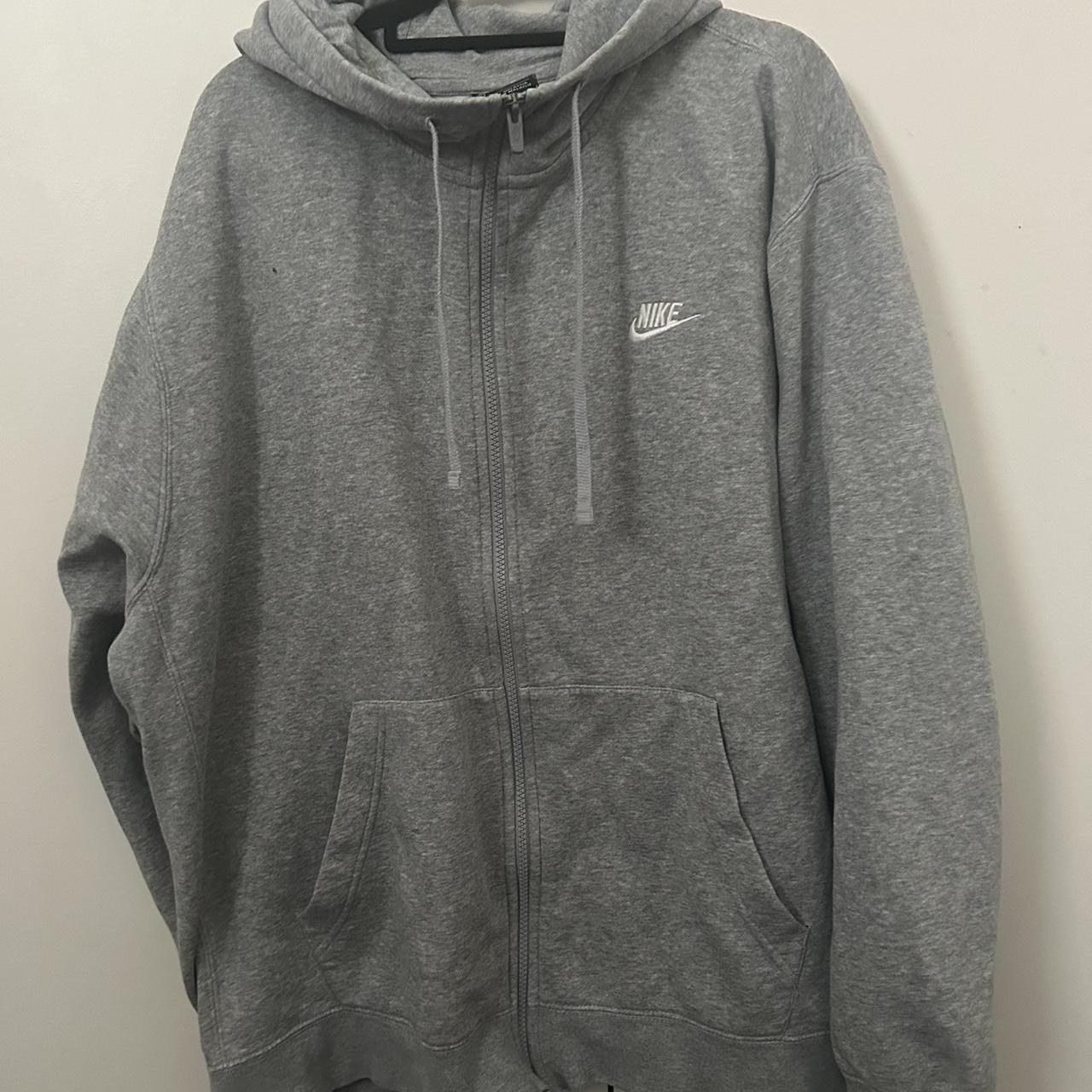 Perfect condition Nike grey zip up jumper!! - Depop