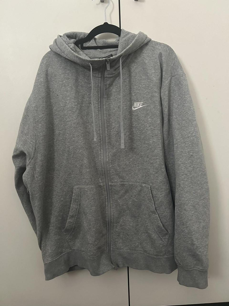 Perfect condition Nike grey zip up jumper!! - Depop