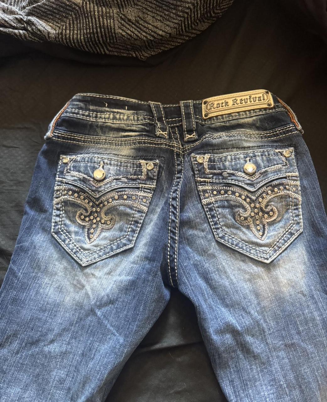 Women's Jeans - Blue/Navy - 26" – Size 26 - Rock Revival Jeans Boot …