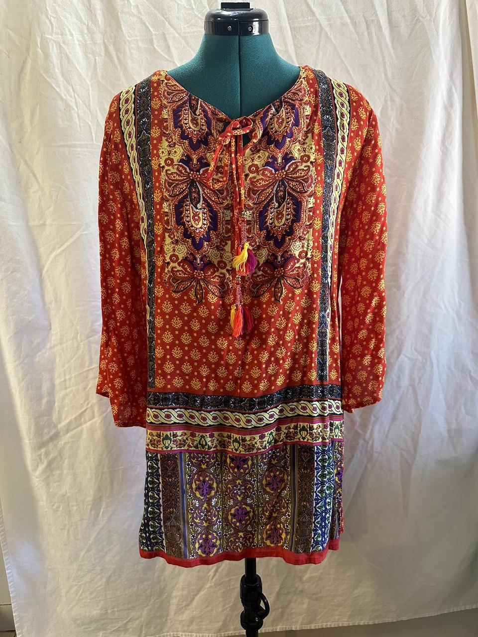 Ananda's Collection Women's Blouse - Multi/Red - … - image 1