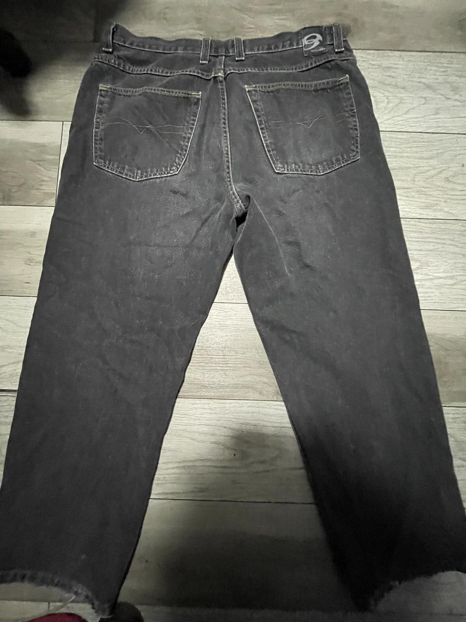 Anchor blue black baggy jeans some distressing 30$... - Depop