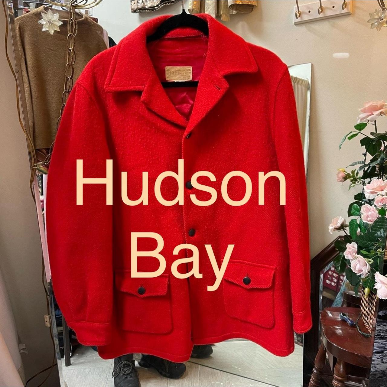 1950's Hudson Bay Red Wool Jacket 22" put to pit,... Depop
