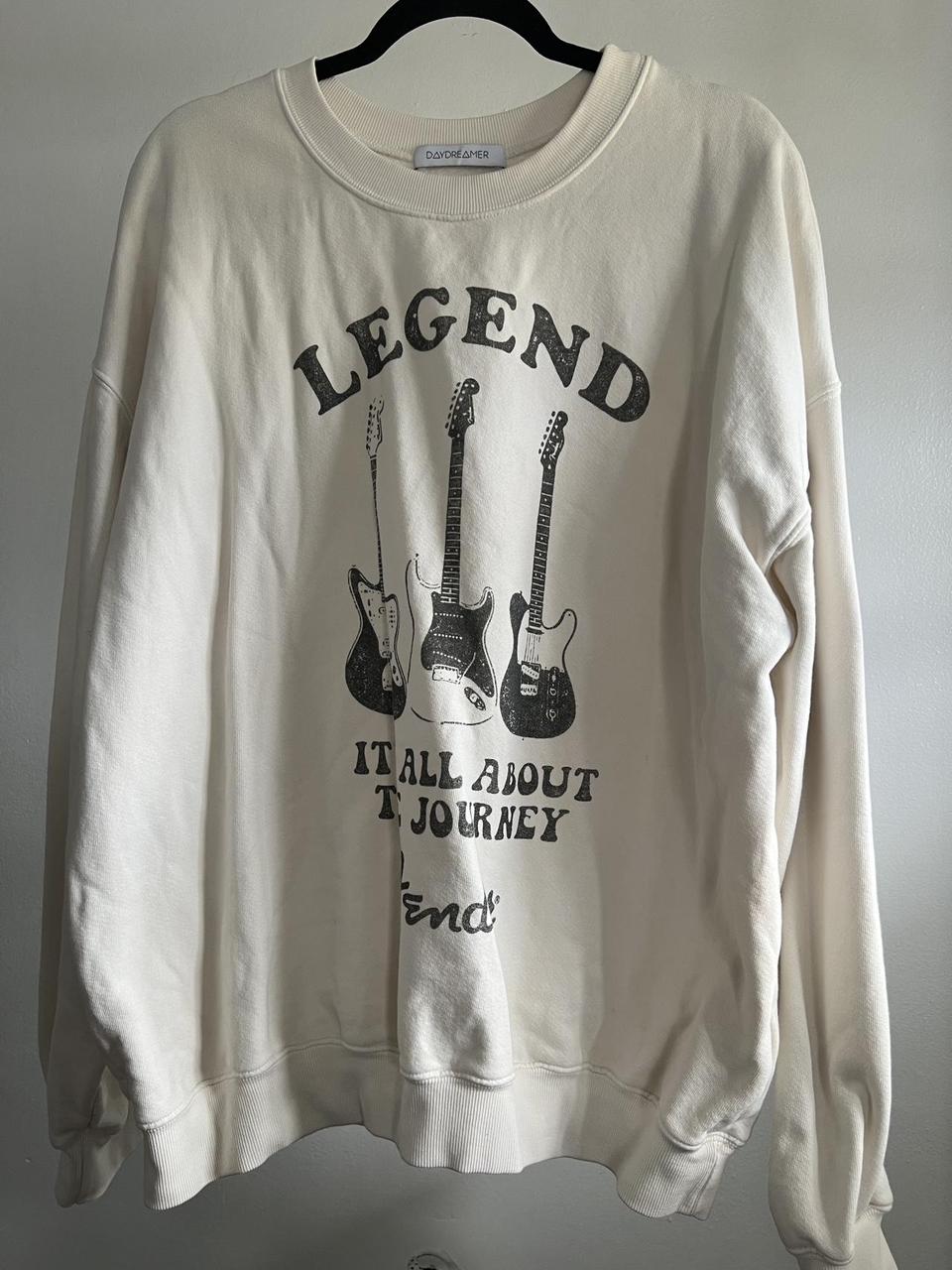 Daydreamer sweatshirt. Off white with Legend graphic